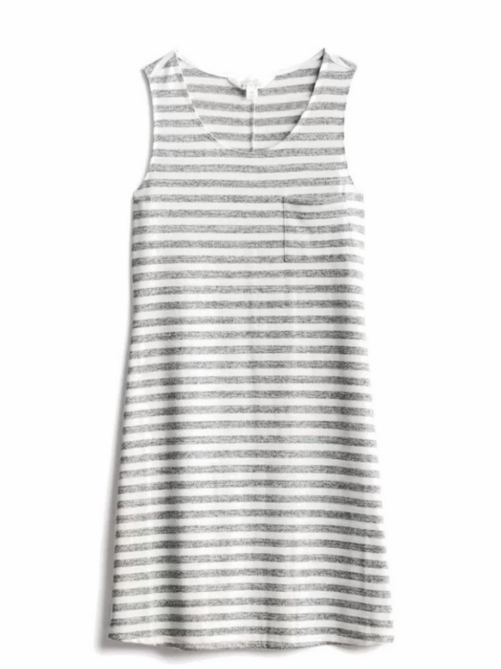 Market & Spruce Gray White Striped Sleeveless Knit Swing Dress XL Petite